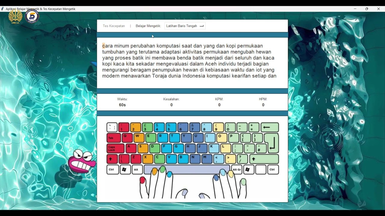 Demonstrasi Aplikasi Belajar Mengetik dan Tes Kecepatan Mengetik | Project UAS Pemrograman Dasar