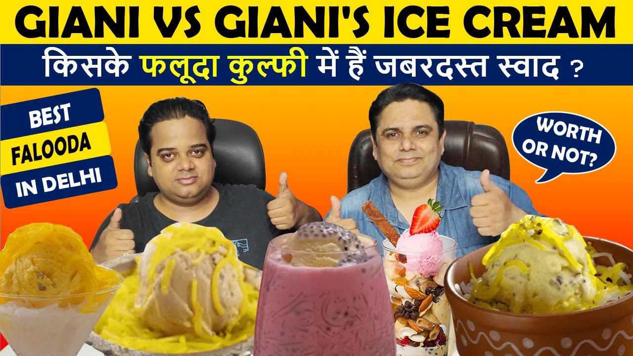 Giani vs Giani's Best Falooda Kulfi in Delhi ! Food Comparison ! Delhi Food ! Indian Food Vlogs
