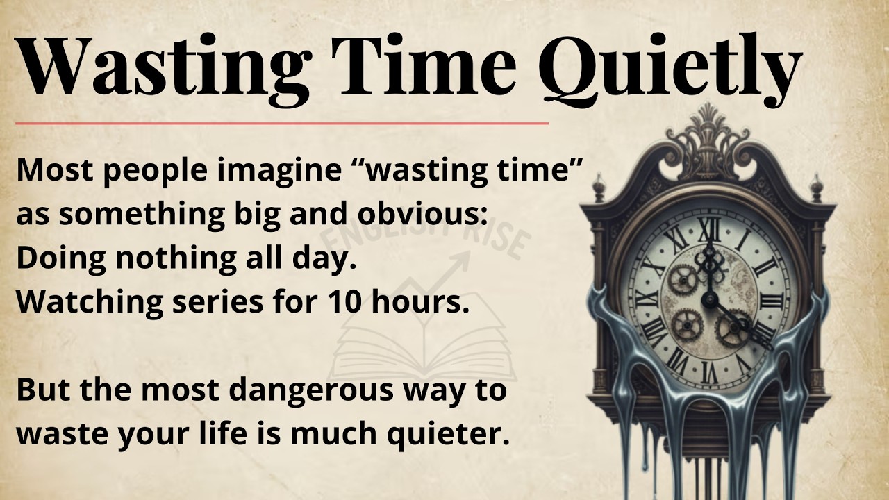 Wasting Time Quietly || Improve Your English Fluency || Graded Reader