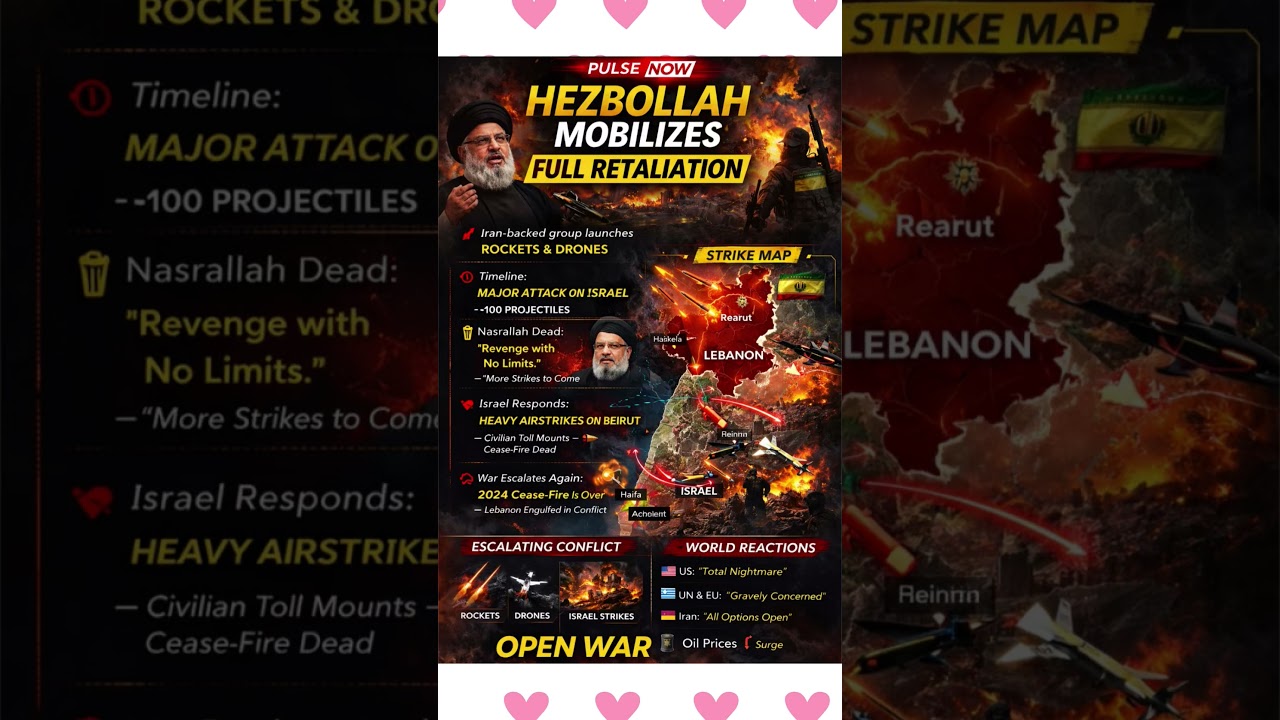 Hezbollah Mobilizes Full RetaliationIran-backed group launches major rocket/drone barrage on Israel