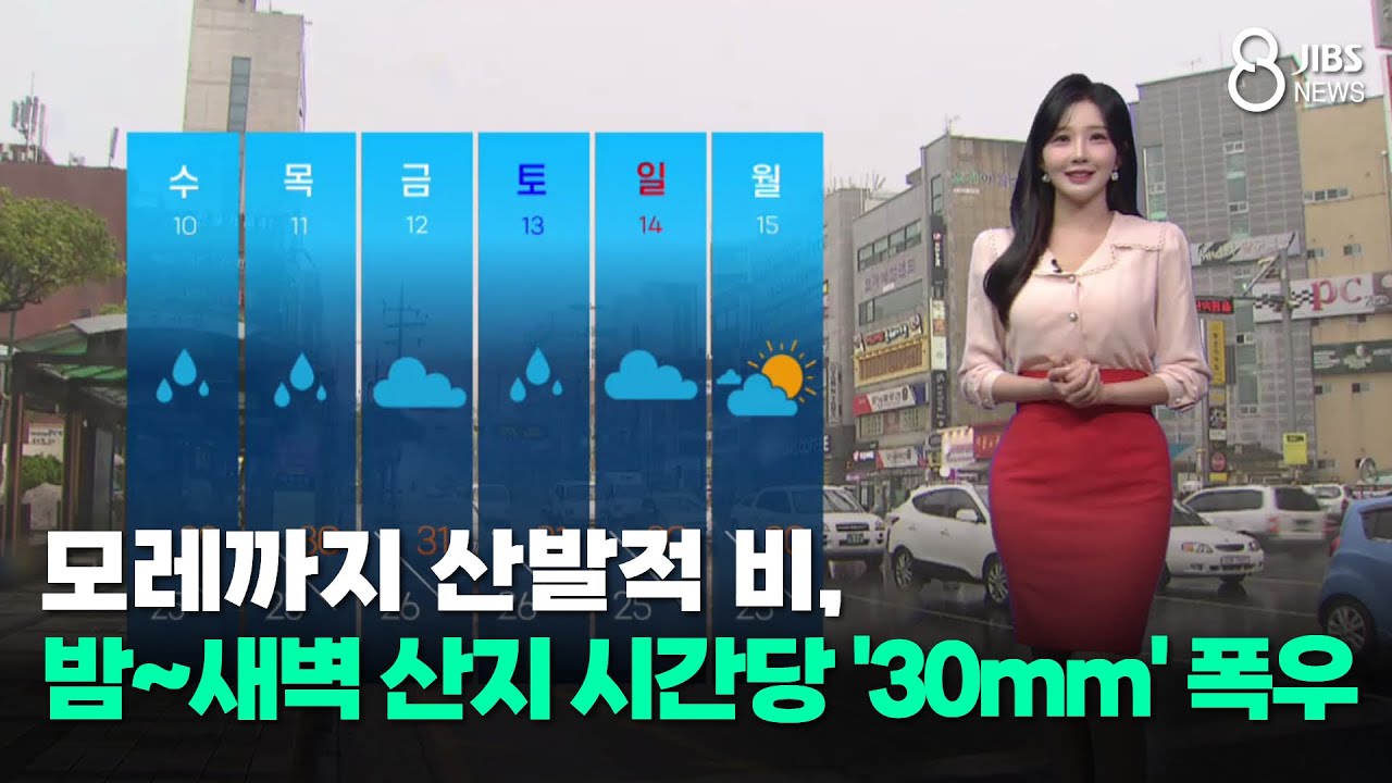 [제주날씨] 모레까지 산발적 비, 밤~새벽 산지 시간당 '30mm' 폭우 /JIBS/제주/2025.09.08