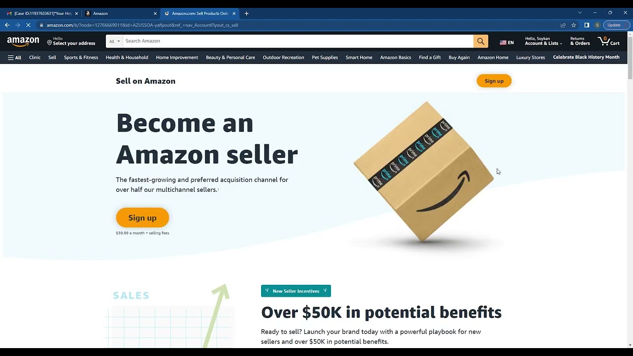 AMAZON SELLER ACCOUNT PROBLEM (Case ID 11937633631 )
