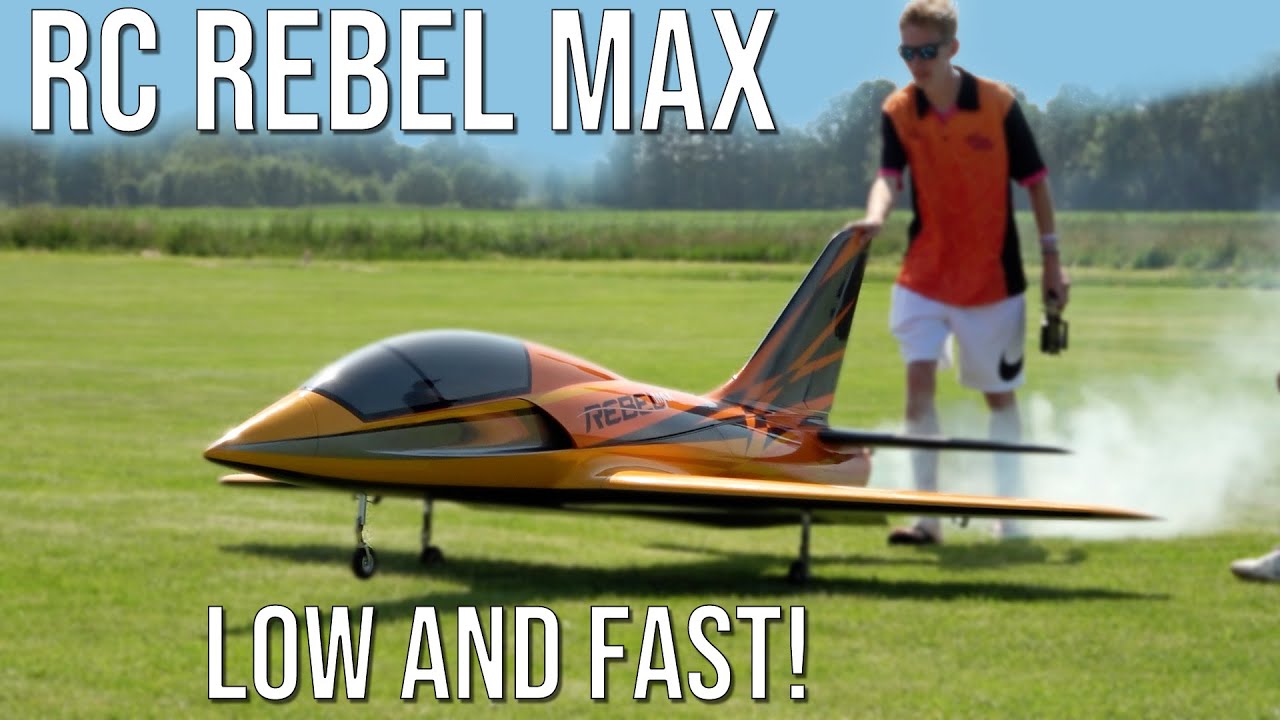 Large RC Jet Carf Rebel Max Turbine Driven Flies Fast And Low At Flight Show