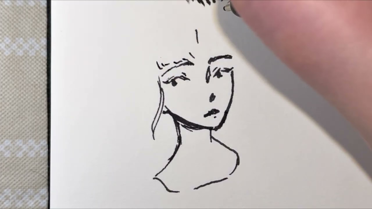 Pen Sketch ~ Real Time Process (No Talking, Drawing Only)