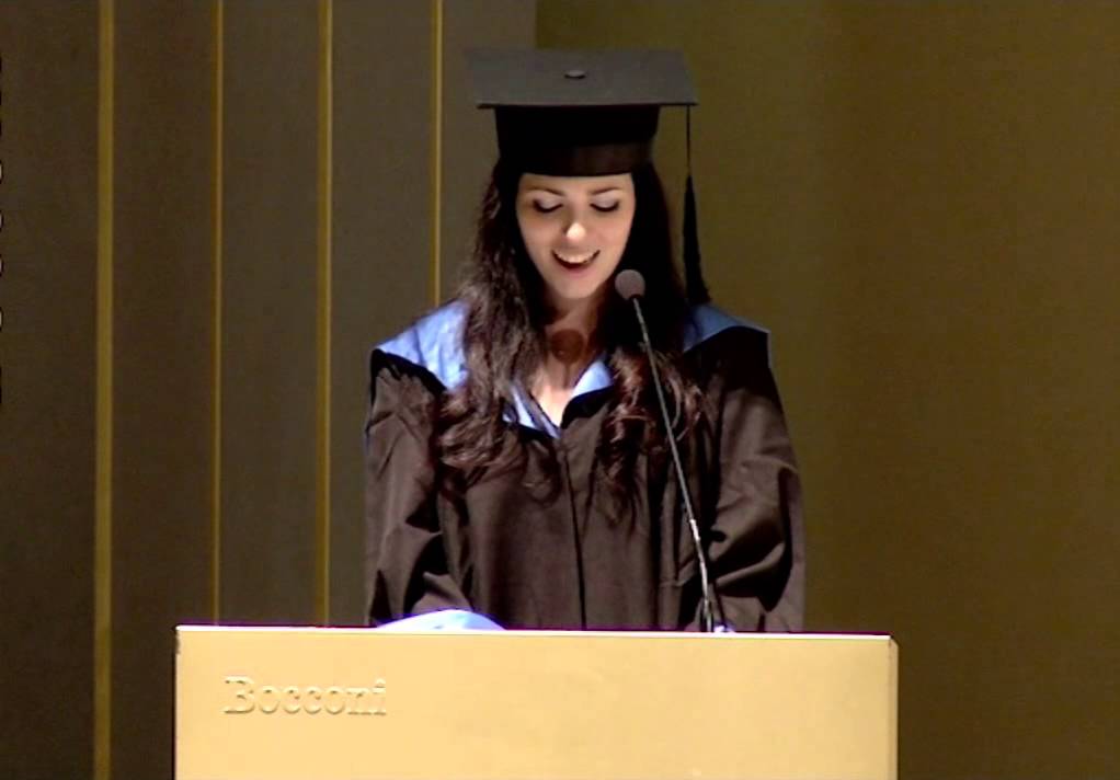 Discorso di Laurea di Cristina Di Niro - Università Bocconi, 28 Settembre 2013