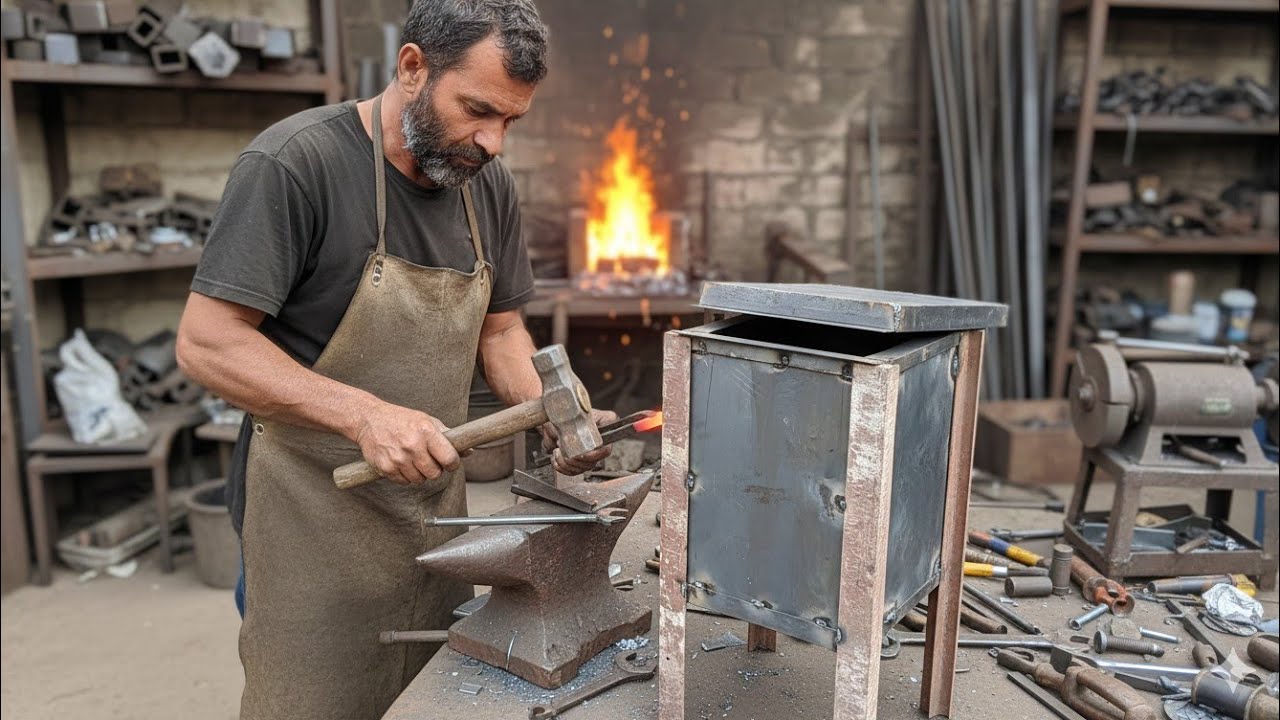 Cutting & Making Small Iron Box By Black Smith For Putting Small Items 