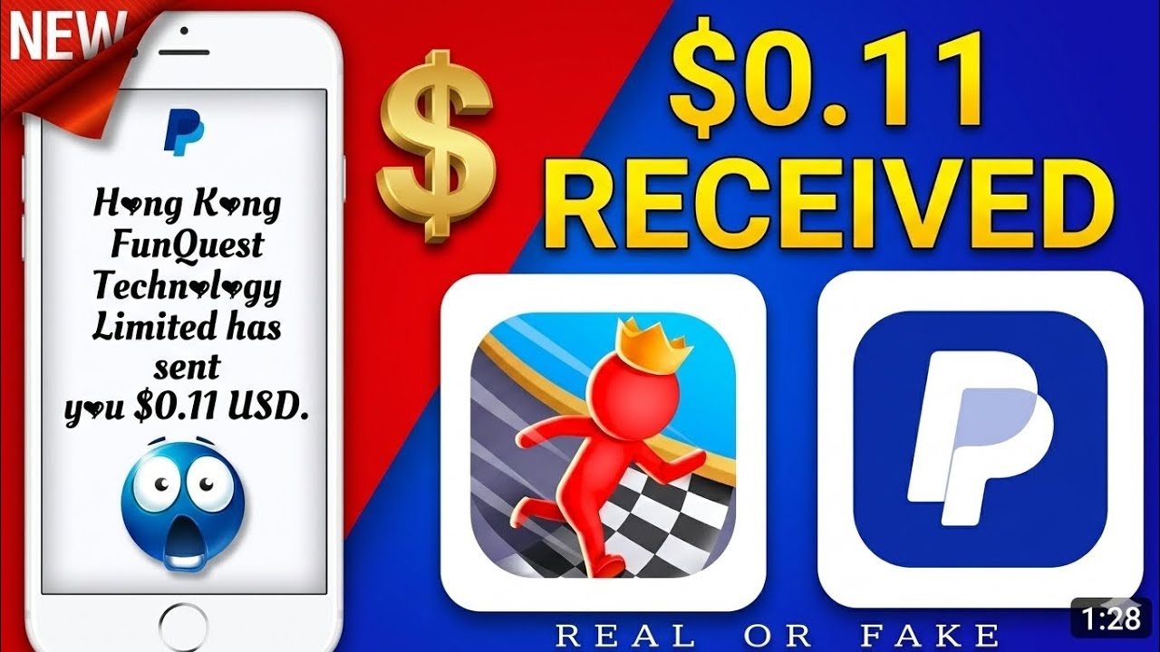 Free Paypal Money || live Payment Proof🤑 || Paypal Earning App Minimum withdraw $0.10 