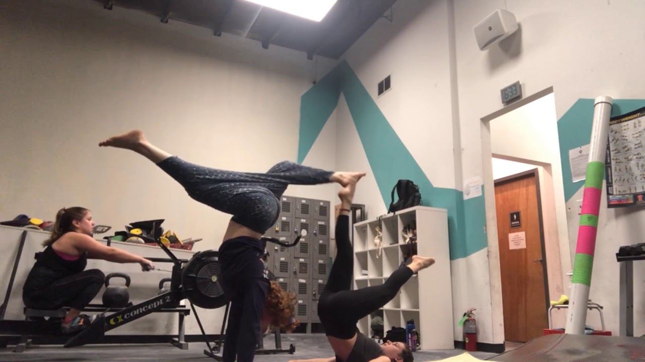 Emily and Katie Hanumanasana Flow Part 1