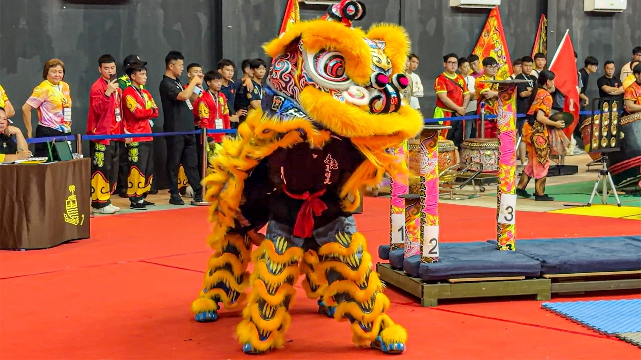 中国香港雷公田村夏昭建龙狮团  - 14th Penang International High Pole Lion Dance Competition - preliminary