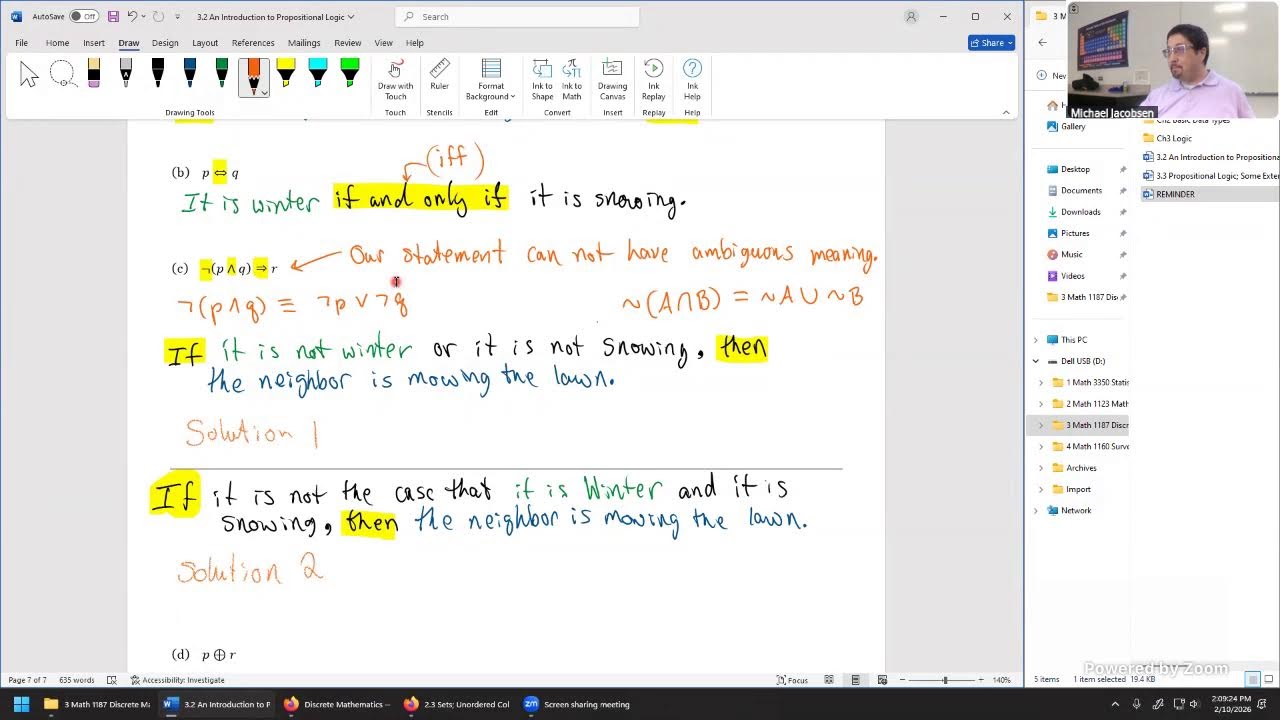 Math 1187 - 10 February 2026 - Section 3.2
