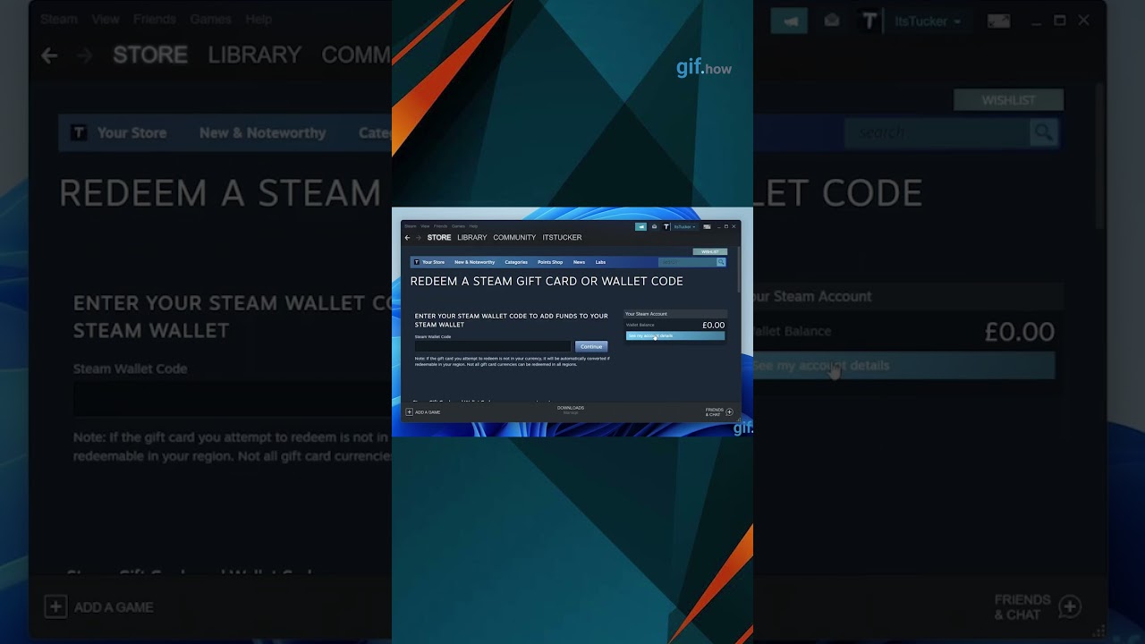 Got a Steam Gift Card? Here&rsquo;s How to Redeem It! 🎮 #gifhow #steam #shorts