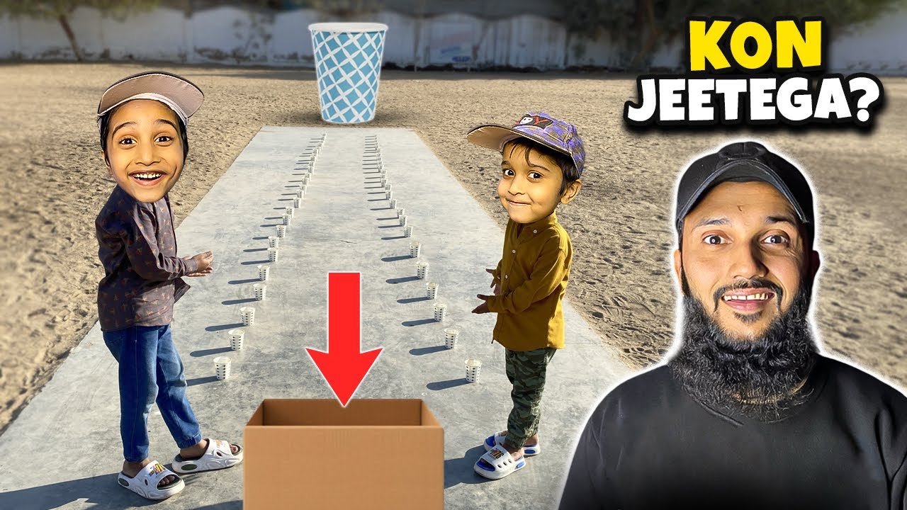 50 Disposable glass challenge 🥳 Kon jeetega 1000 Rupees 🤩 Fahad Bhai Official