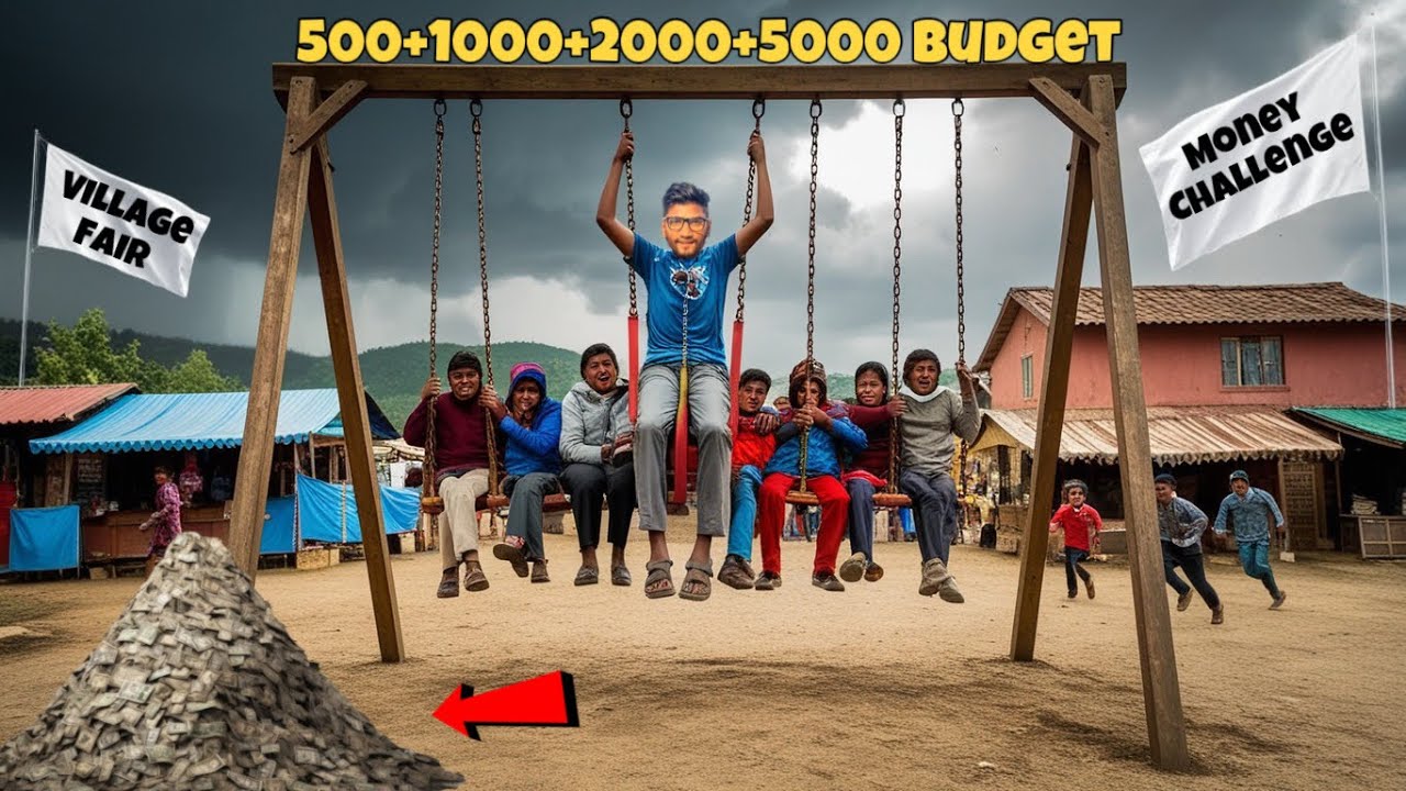 My Village Fair🎡…….500+1000+2000+5000 Budget Challenge- 😍 कौन करेगा मेले में सबसे ज़्यादा मज़े