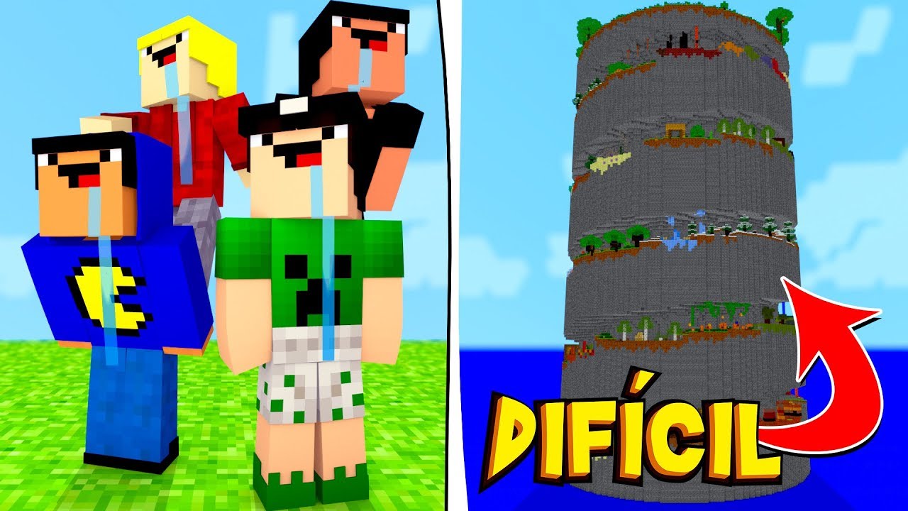 Minecraft: 4 NOOBS vs PARKOUR IMPOSSÍVEL!