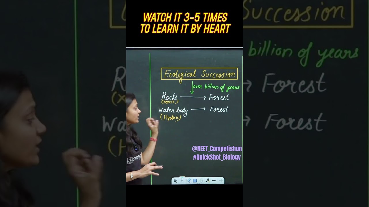 What is ECOLOGICAL SUCCESSION | QuickShot Biology | #neet#shorts #medicalentrance #neetpreparation