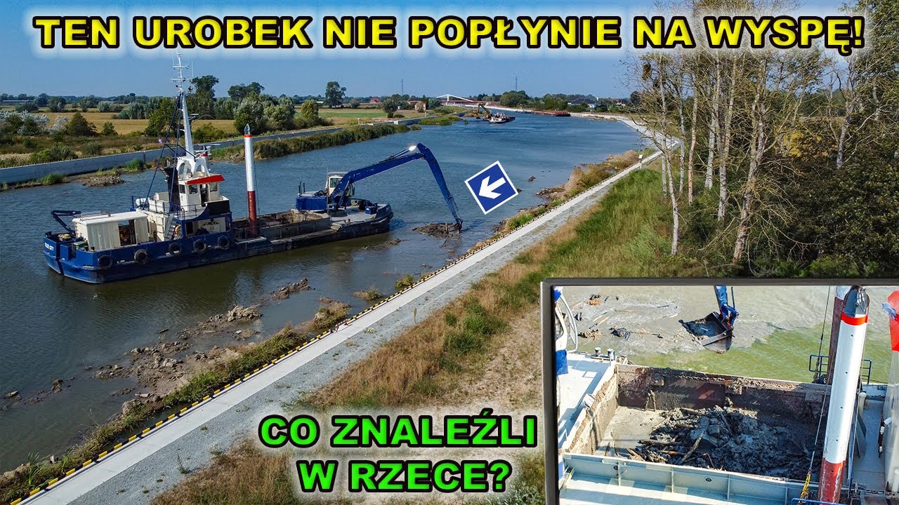 Przekop 4 etap-ten urobek nie nadaję się na wyspę.Zobacz co znaleźli w rzece Elbląg.