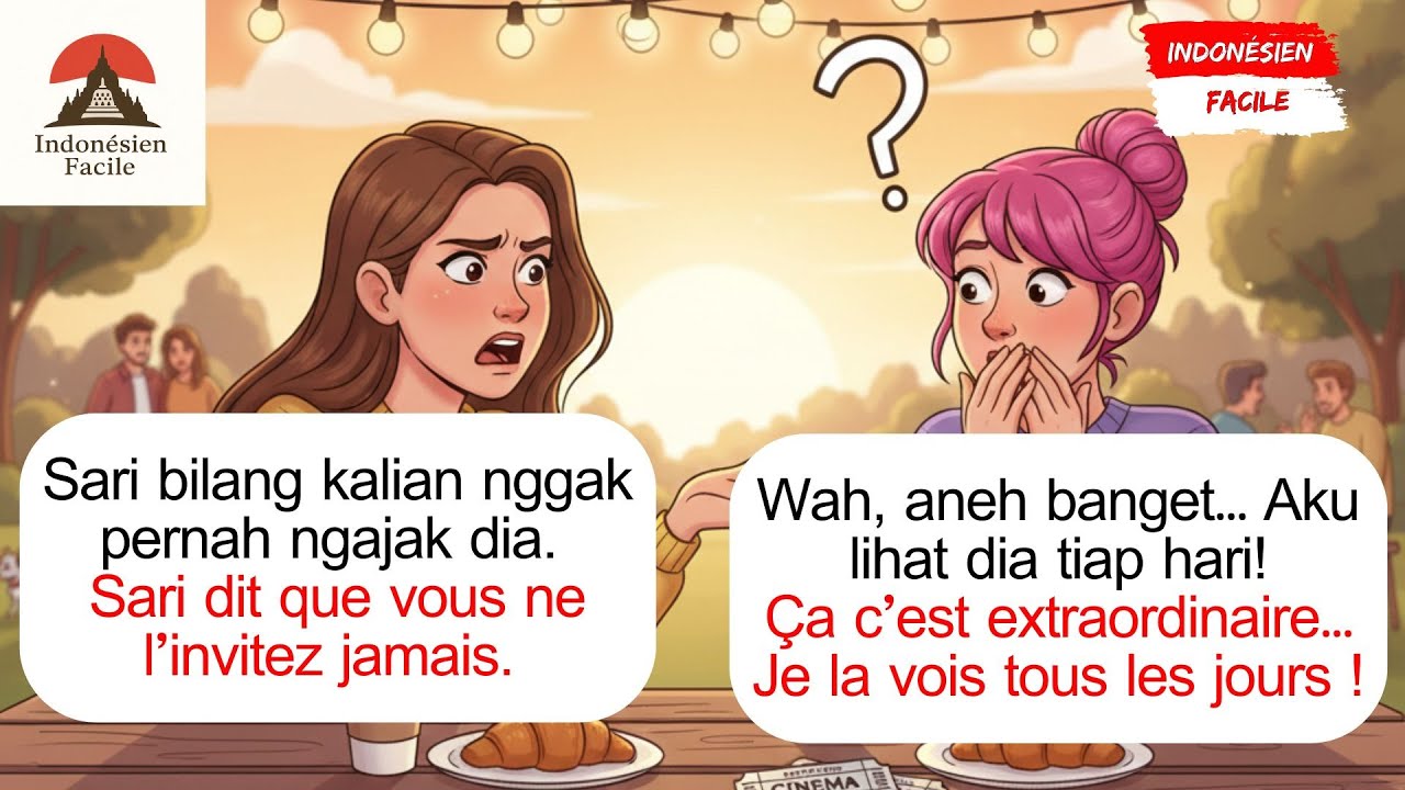 Conversation indonésienne : Parler d’amis bizarres