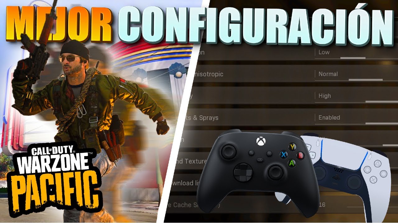 La MEJOR CONFIGURACIÓN y SENSIBILIDAD para WARZONE PACIFIC XBOX/PS4 | MEJOR CONFIGURACION WARZONE