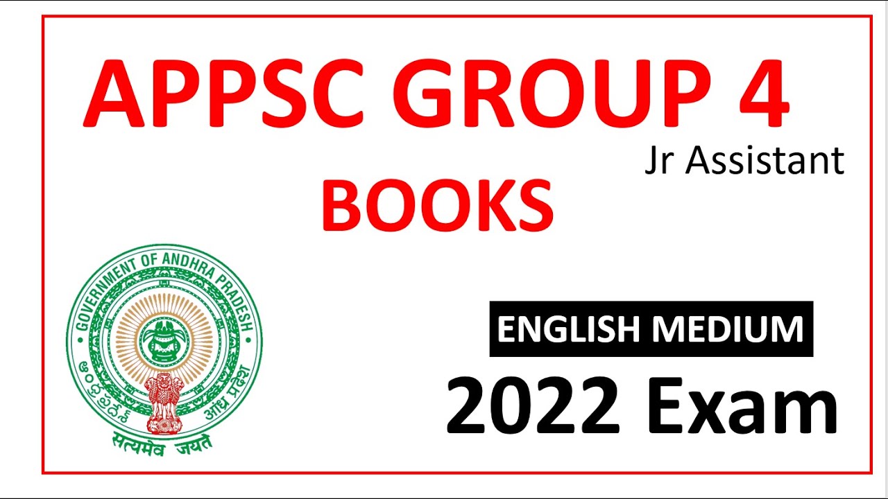 APPSC GROUP 4 BOOKS | GROUP 4 Jr assistant books | APPSC GROUP 4 Recommended books