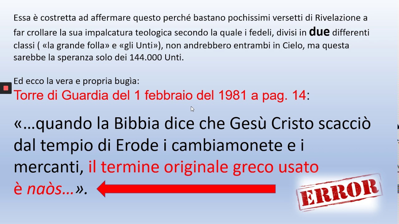 Un'altra bugia della Torre di Guardia sul testo greco....