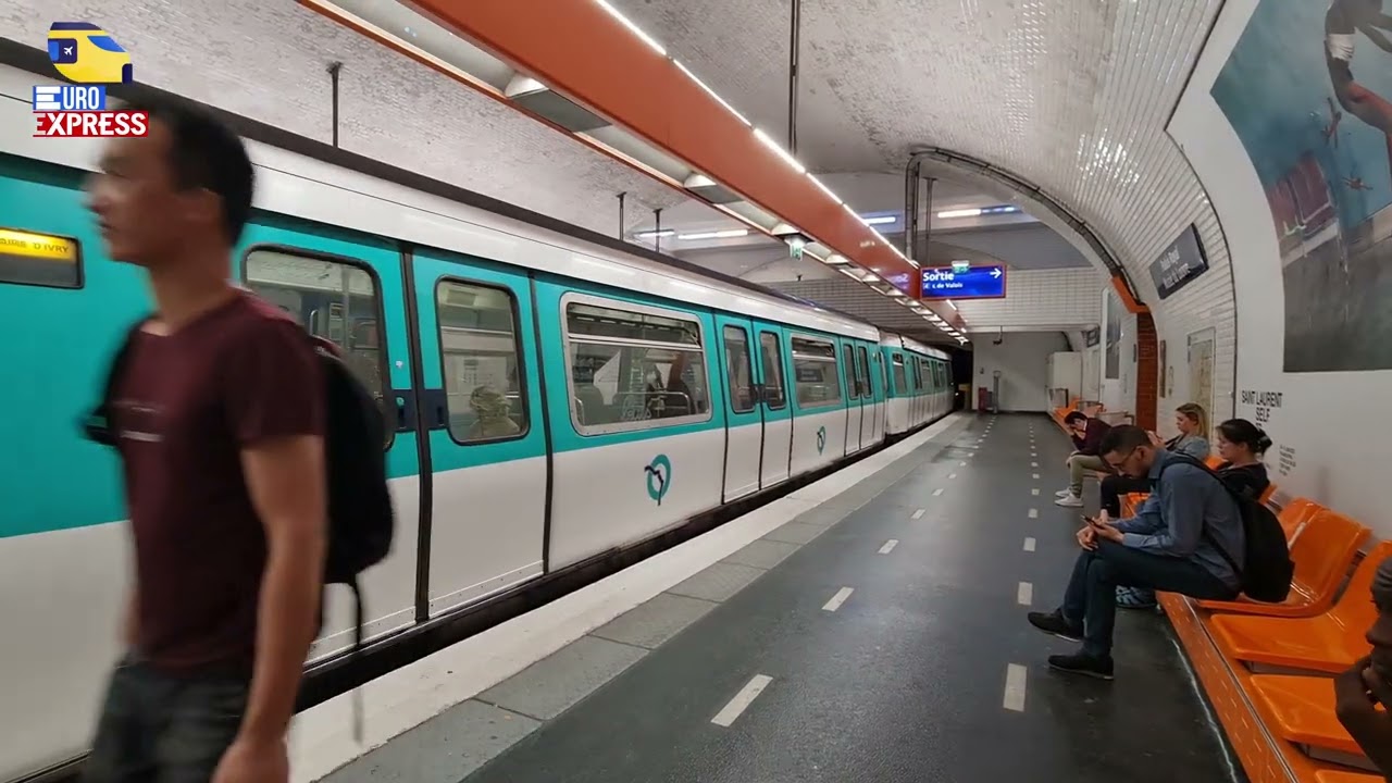 Metro ligne 7 [4K] Des MF77 IDFM/Tranche 7 à Gare de l'Est