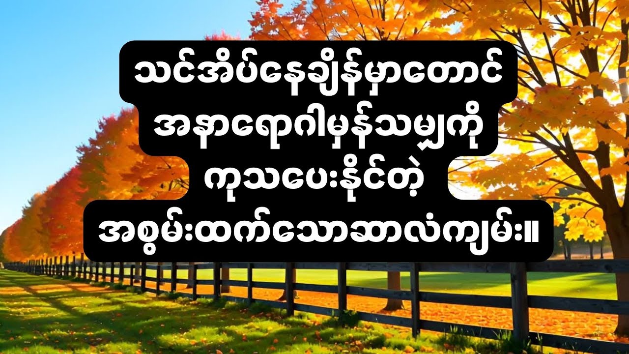 သင်အိပ်နေချိန်မှာတောင် အနာရောဂါမှန်သမျှကို ကုသပေးနိုင်တဲ့ အစွမ်းထက်တဲ့ ဆာလံကျမ်းပိုဒ်ငယ်များ။