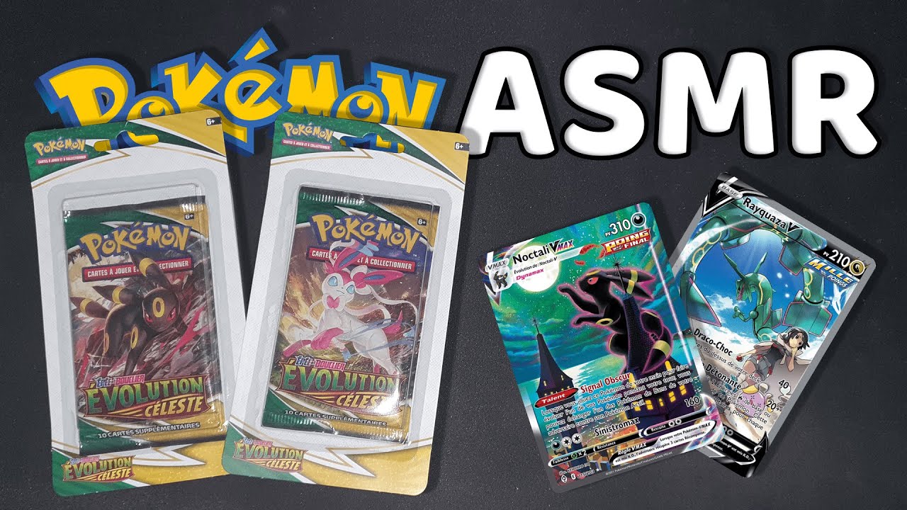 ASMR - Ouverture de 2 boosters Pokémon Evolution Céleste ! (incroyable)