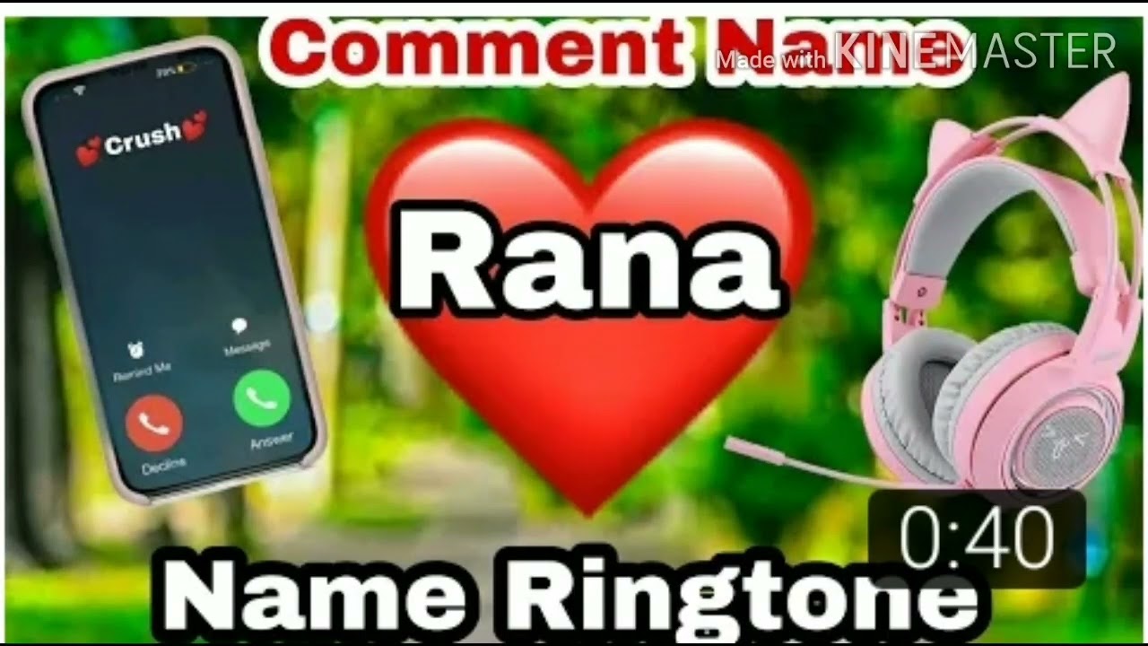 Rana name ringtone # Rana please pickup the phone #