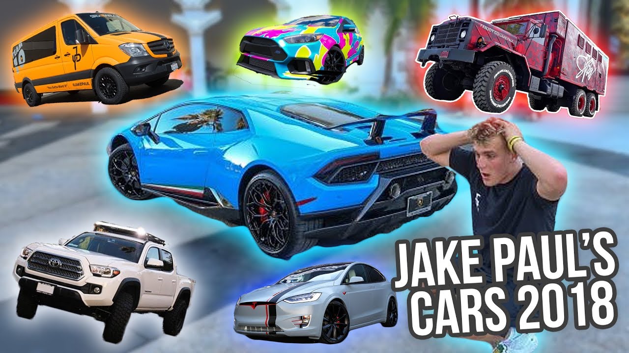 Jake Paul's Giant Car Collection 2018 *update*