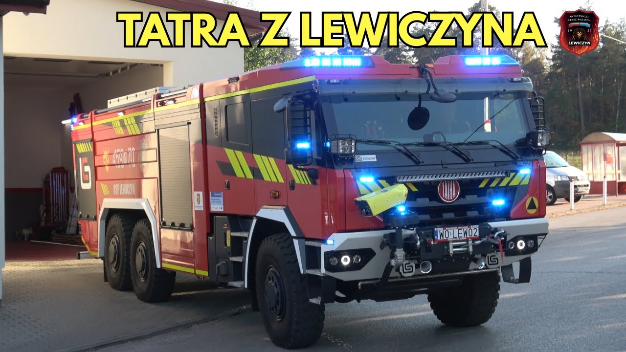 Alarmowo pierwsza NOWA Tatra T815-7 GCBA z Bocaru oraz miejskie GBA Volvo FM 380 z OSP Lewiczyn