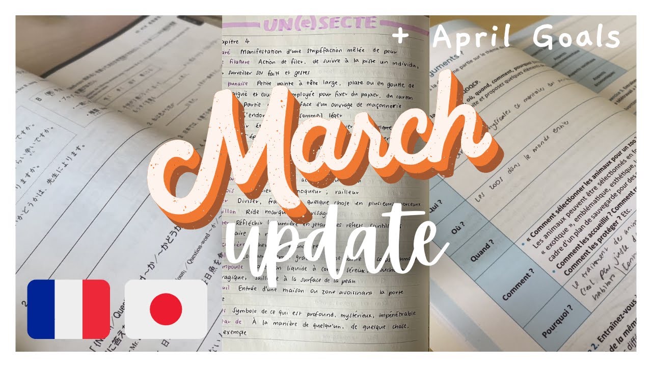 march language learning update + april goals | 2023
