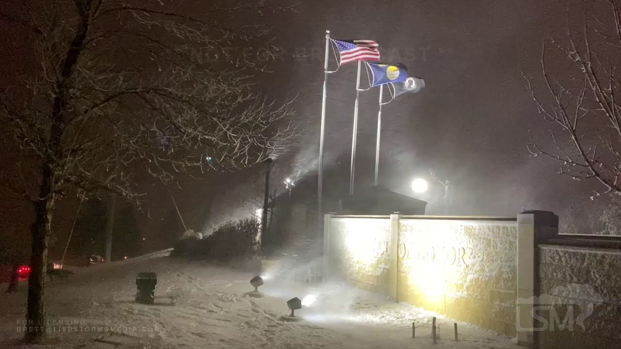 11-07-2020 Great Falls, MT - Blizzard conditions with power flashes