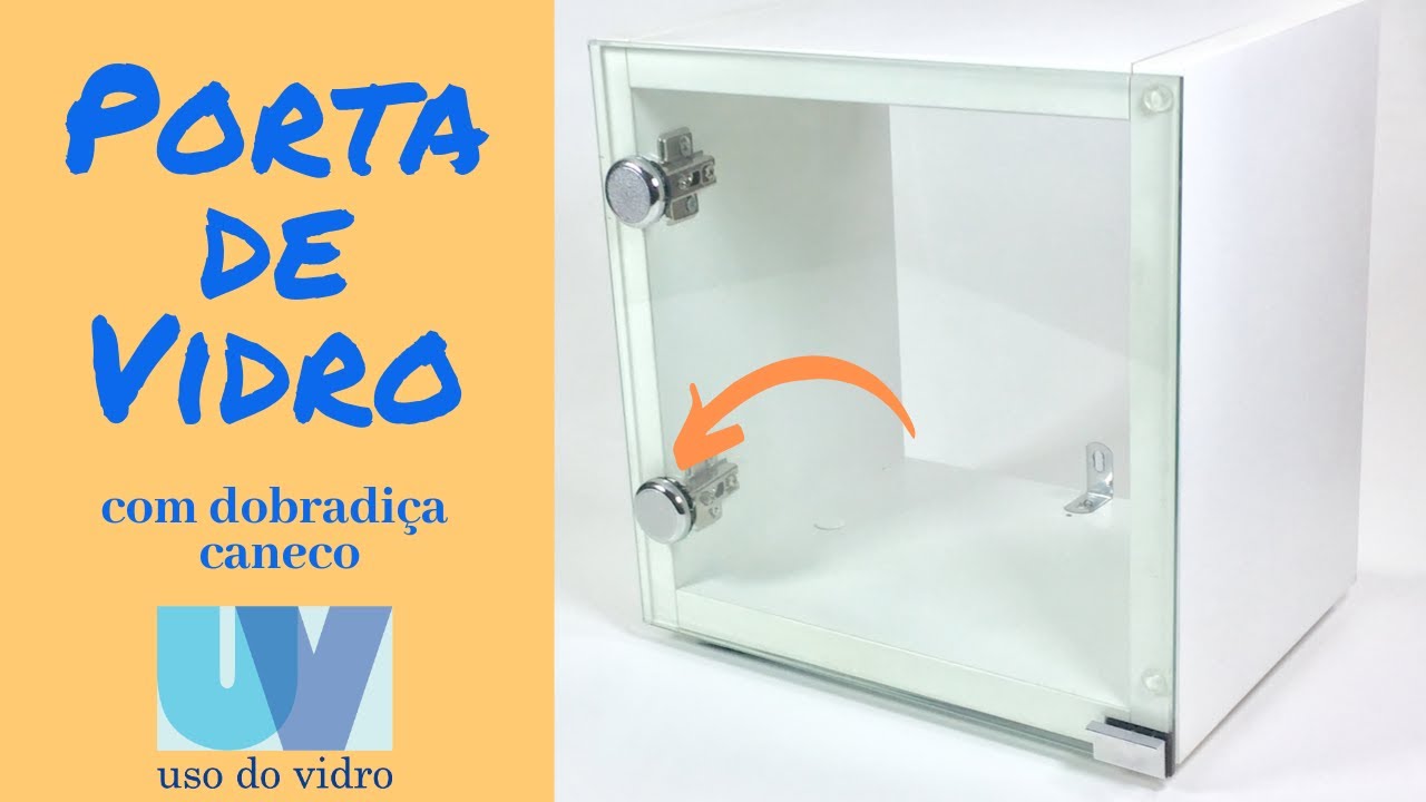 PORTA DE VIDRO: dobradiça caneco para porta de vidro