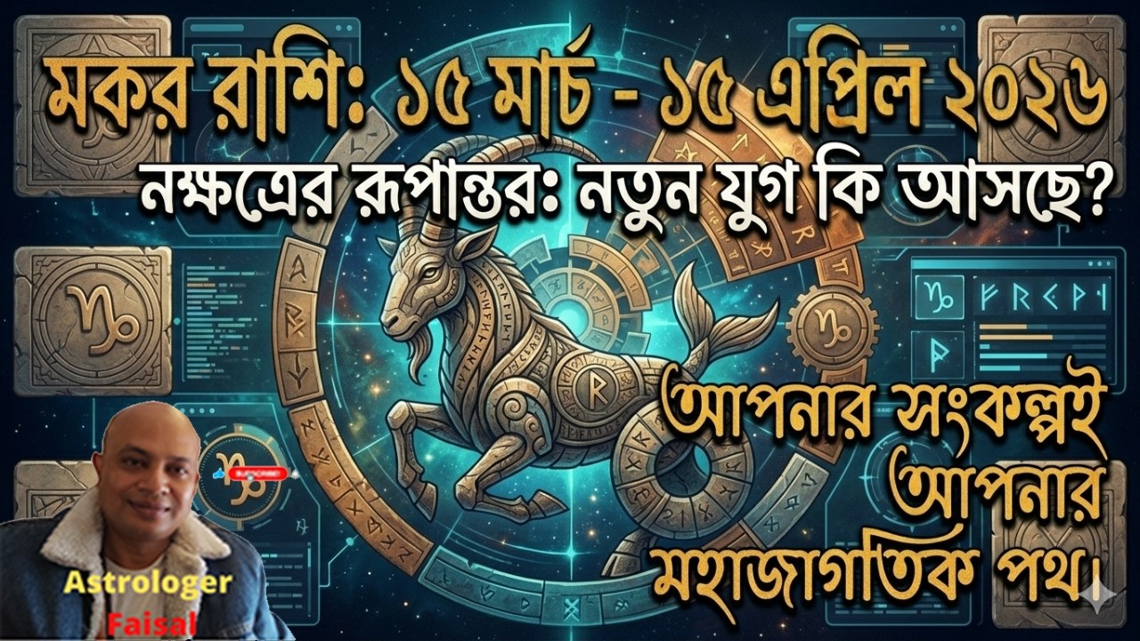 মকর রাশি ২০২৬ মার্চ ১৫ থেকে এপ্রিল ১৫ নক্ষত্র ভিত্তিক রাশিফল, Makar Rashifal.