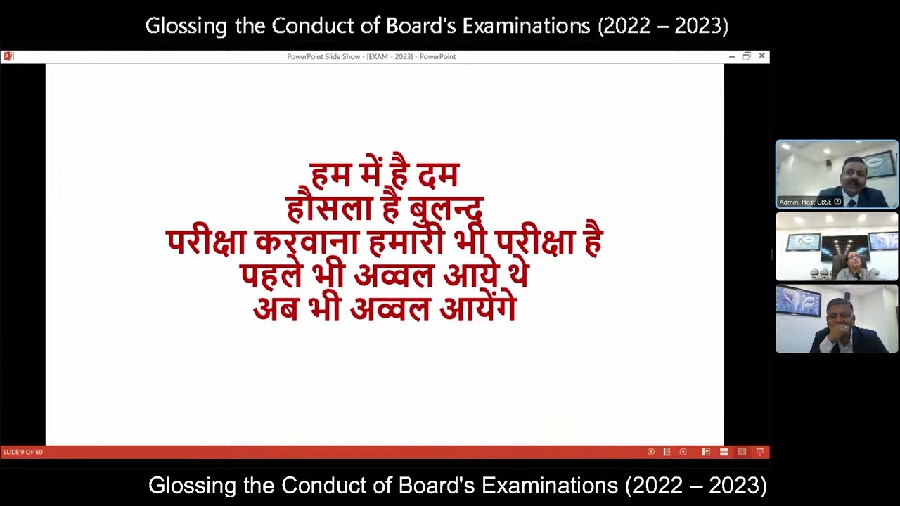 Webinar on Glossing the Conduct of Board's Examinations (2022 – 2023)