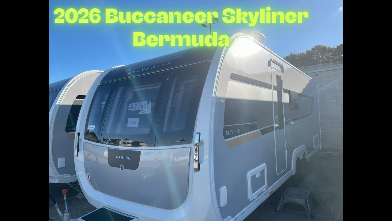 Видео о передаче Buccaneer Skyliner Bermuda 2026 года от Wiltshire Caravans
