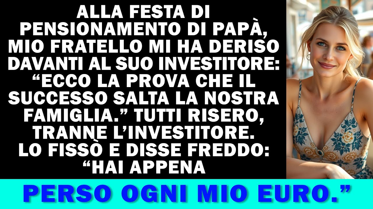 Mio fratello mi ha chiamata fallita. L’investitore mi ha cercata online. Ha perso 8 milioni.