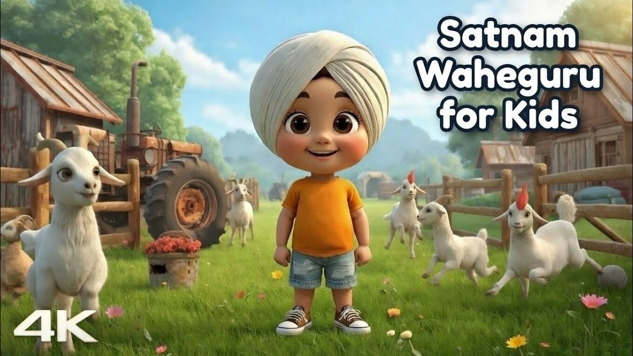 Satnam Waheguru | Kids Animated Naam Simran | Peaceful Prayer