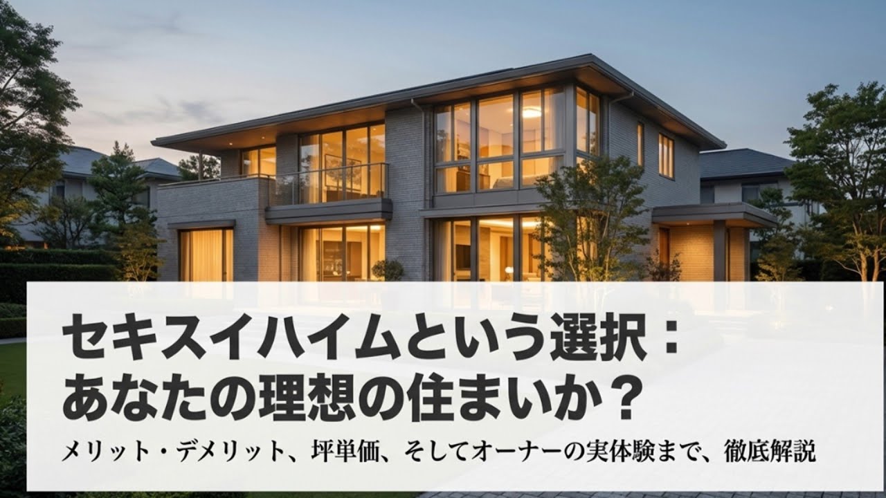 セキスイハイムという選択肢～あなたの理想の住まいか？