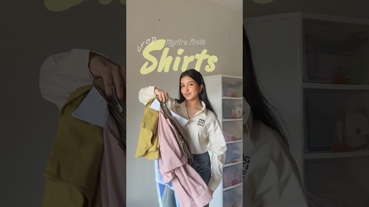 Myntra Crop Shirts haul #shortsfeed #myntrafinds #cropshirt #collegeoutfits