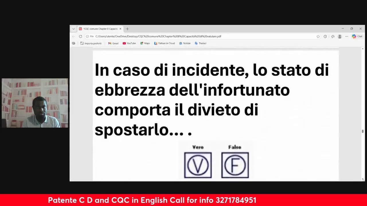 CQC comune Chapter 8 Lesson 3 incidente stradale con feriti