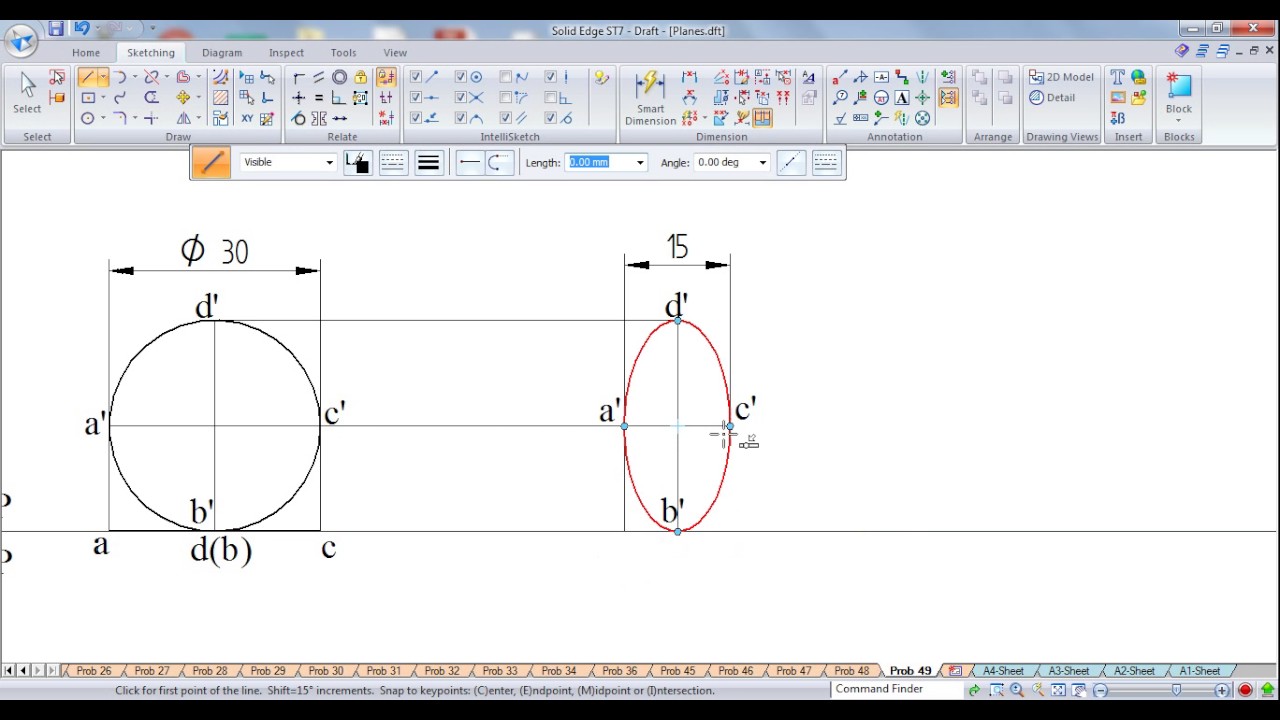 CAED planes vtu problem no.49 (Solid Edge ST7)