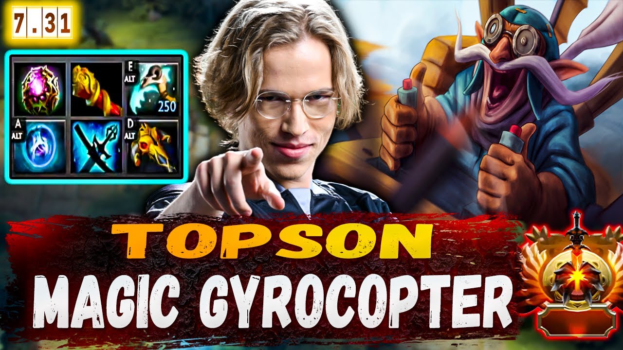 Топсон тестит билд на магического Гирокоптера | Mid Gyrocopter |  Topson Stream Dota 2