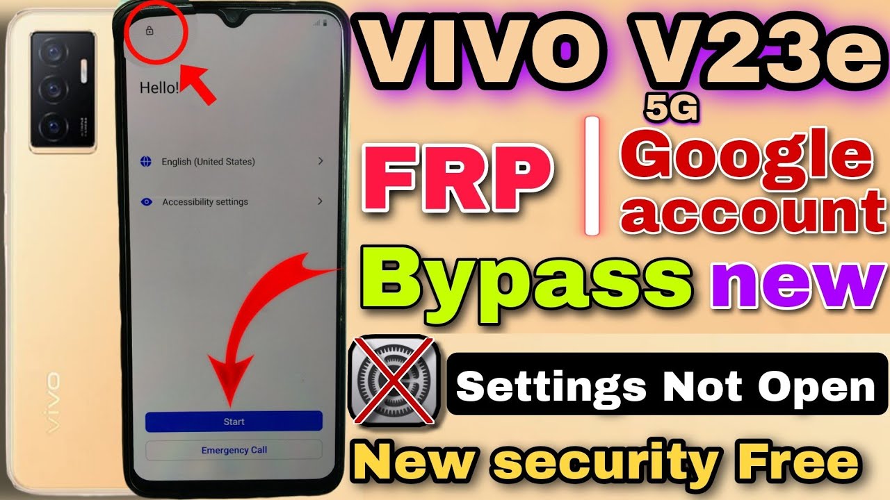 Vivo V23e 5G (V2126)  Frp Bypass settings Not open | Vivo v23e Google Account bypass android 14/15🔥