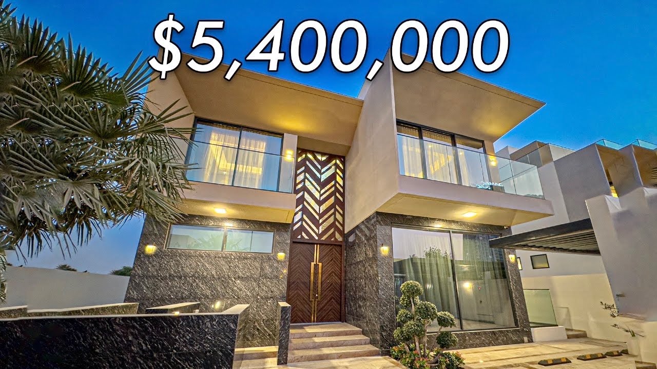 Touring Ultra-Luxurious Mansion with TONY STARK BASEMENT in Dubai | DAMAC Hills 1