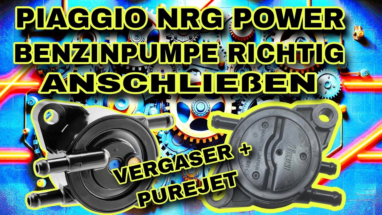 PIAGGIO NRG POWER: BENZINPUMPE RICHTIG ANSCHLIEßEN - VERGASER + PUREJET
