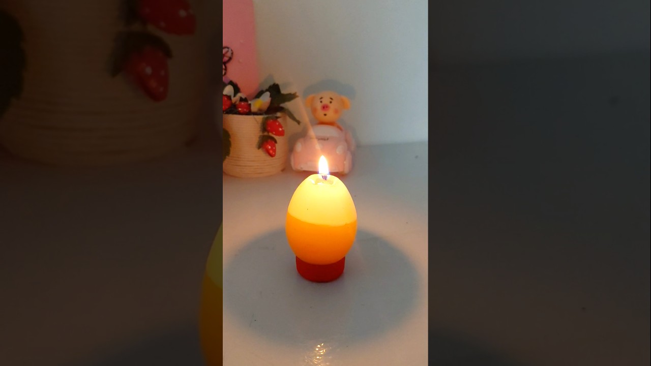 diy egg candle🎀✨️#shorts #diy #cute #candle