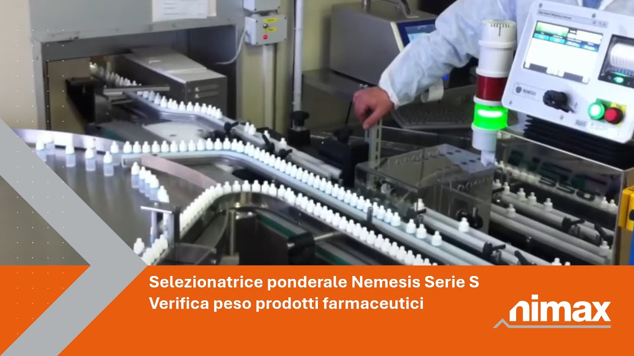 Nimax | Selezionatrice ponderale Nemesis Serie S. Verifica peso prodotti farmaceutici
