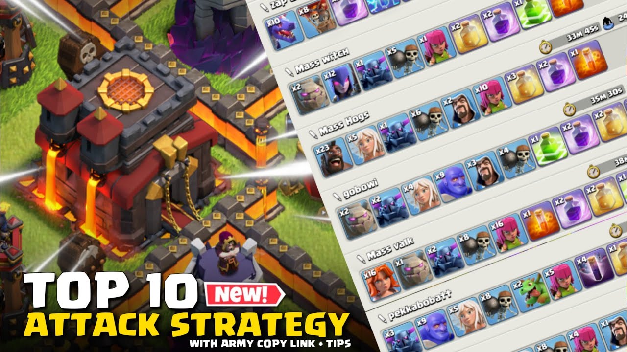 Top 10 Best Th10 Attack Strategy 2023 | Town hall 10 Best Army in Clash of Clans