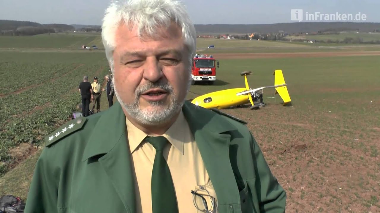 Tragschrauber-Absturz bei Kraisdorf (Kreis Ha&szlig;berge)